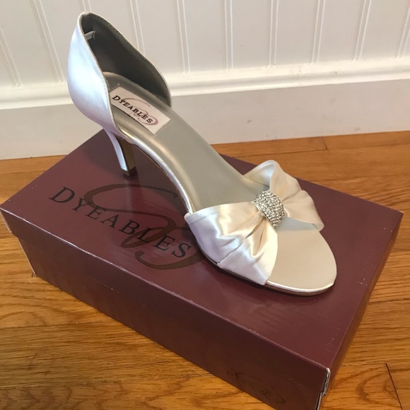 Brand NEW Dyeable Dixie Ivory Satin shoe - Picture 5 of 5